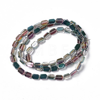 Electroplate Glass Beads Strands EGLA-L042-HR01-1