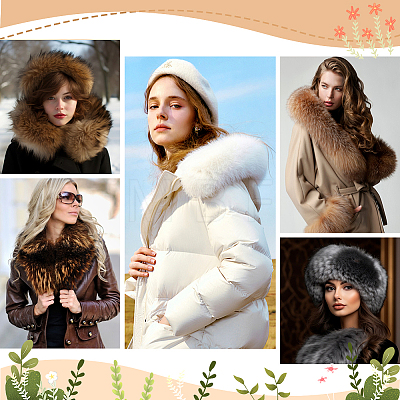 Artificial Wool Fur Collar AJEW-PH0008-64A-1