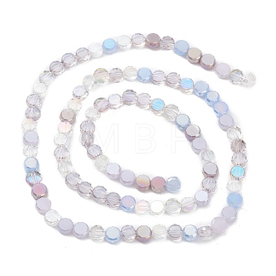 Gradient Color Electroplate Glass Bead Strands GLAA-E042-03A-1