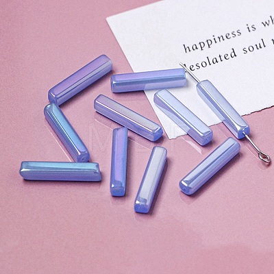 Electroplate Glass Beads GLAA-D024-01C-1