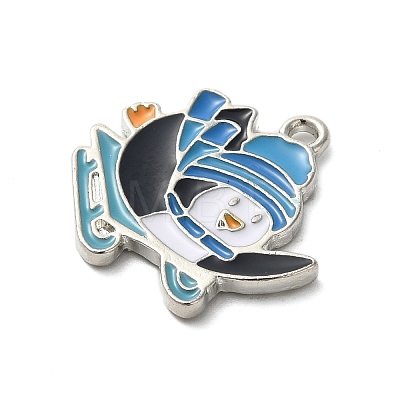 Winter Theme Alloy Enamel Pendants ENAM-M002-04C-P-1