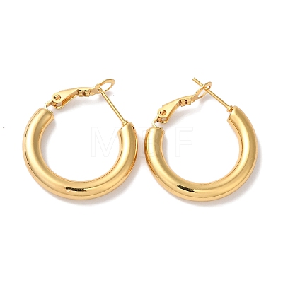 Ion Plating(IP) 304 Stainless Steel Hoop Earrings for Women EJEW-L287-020G-1