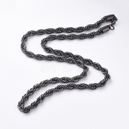 Trendy Men's Chain Necklaces NJEW-L450-08B-1