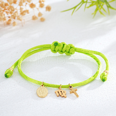 Brass Constellation Cross Charm Bracelets IC8656-8-1