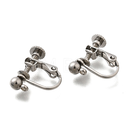 316 Stainless Steel Clip-on Earring Findings EJEW-R019-01P-1