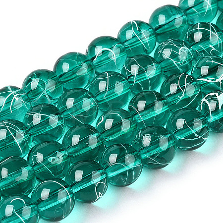 Drawbench Transparent Glass Beads Strands GLAD-Q012-8mm-12-1