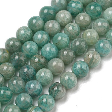 Natural Amazonite Beads Strands G-K068-03-6mm-01-1