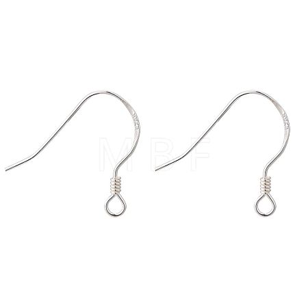 925 Sterling Silver Earring Hooks X-STER-K167-049A-S-1