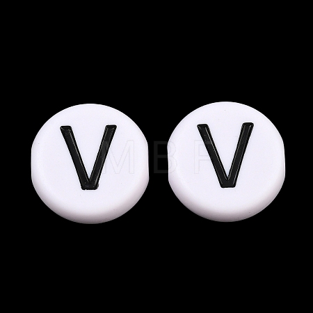 Opaque Acrylic European Beads AC-CBA3BDD-01V-1
