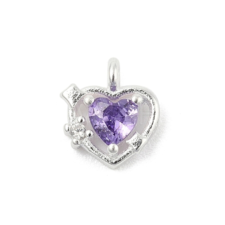 925 Sterling Silver Micro Pave Cubic Zirconia Pendants LS-STER-Q002-02D-1
