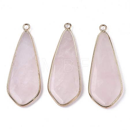 Natural Rose Quartz Pendants G-S359-108G-1