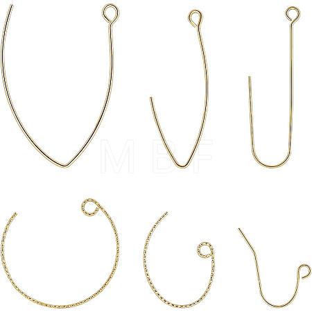 Brass Earring Hooks KK-BC0005-26-1
