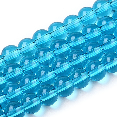 Transparent Glass Beads Strands GLAA-T032-T6mm-06-1