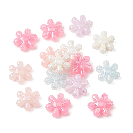 UV Plating Opaque Acrylic Beads OACR-G058-17E-1