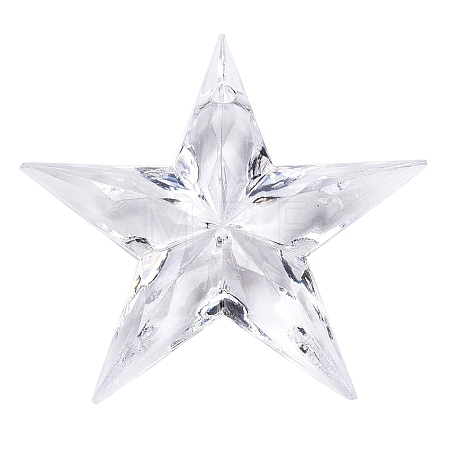 Transparent Acrylic Pendants TACR-T028-09A-1