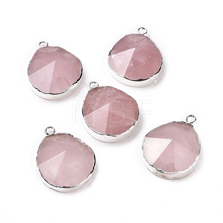 Natural Rose Quartz Pendants G-I207-14M-S-1