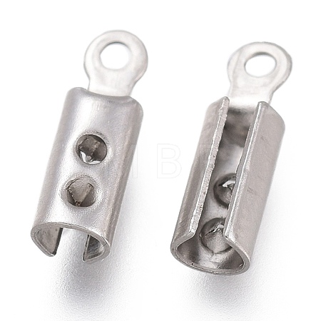 Tarnish Resistant 304 Stainless Steel Folding Crimp Ends STAS-L262-04E-P-1