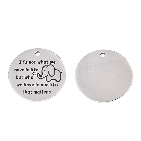 Non-Tarnish 201 Stainless Steel Pendants LS-STAS-T064-38P-12-1