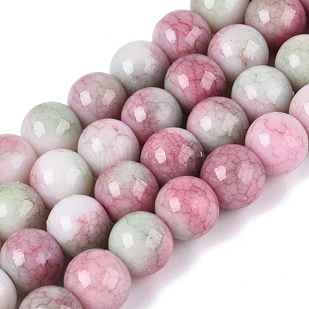 Opaque Ombre Effect Dyed Glass Beads Strands GLAA-Q106-04A-15-1