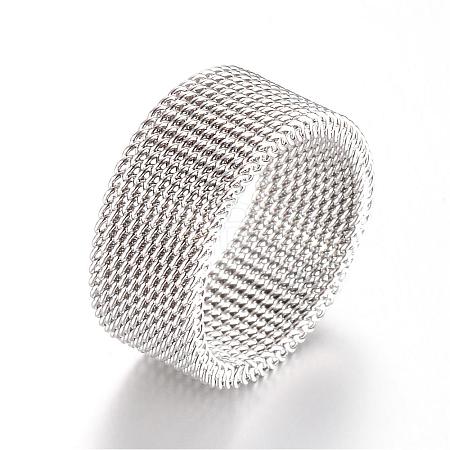 Tarnish Resistant 304 Stainless Steel Finger Rings MAK-R010-17mm-1
