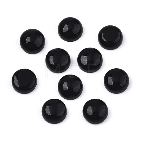 Natural Black Onyx Cabochons X-G-N326-59A-1