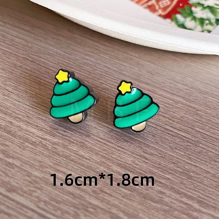 Christmas Theme Resin Stud Earrings FS-WG62E75-02-1