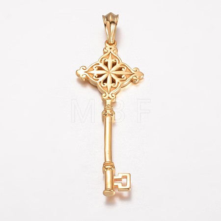 304 Stainless Steel Big Pendants STAS-D441-11G-1