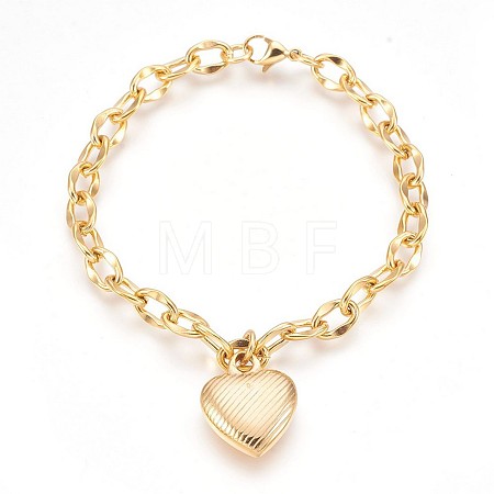 Ion Plating(IP) 304 Stainless Steel Pendant Bracelets BJEW-P237-05G-1