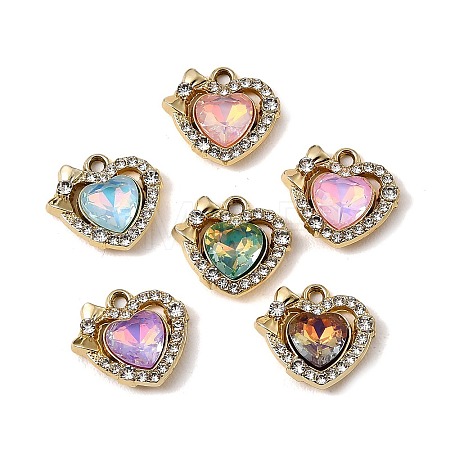 UV Plating Alloy Glass Pendants FIND-K032-43G-1
