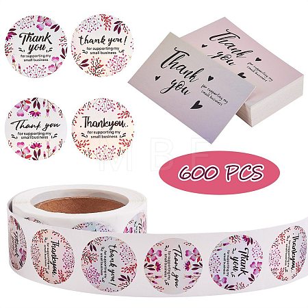 1 Roll Rainbow Laser Laser Thank You Sticker DIY-SZ0007-84-1