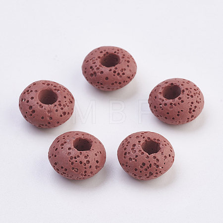 Natural Dyed Lava Rock European Beads G-E477-A02-1