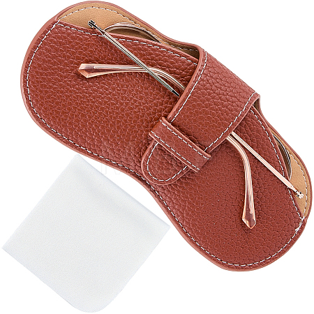 1Pc PU Leather Glasses Case AJEW-CN0006-94H-1