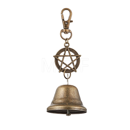 Iron Bell Pendant Decoration HJEW-JM02278-1