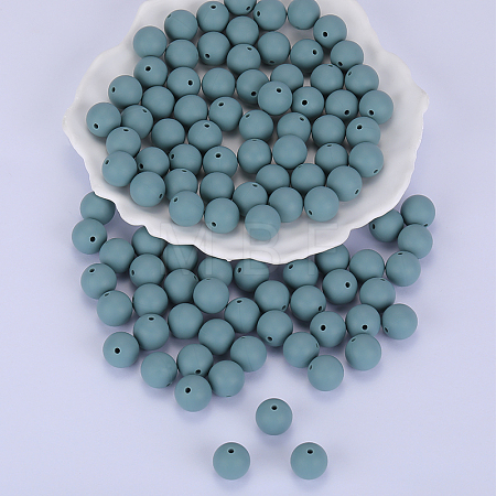 Round Silicone Focal Beads SI-JX0046A-103-1