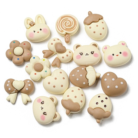 Opaque Resin Decoden Cabochons RESI-F052-A05-1