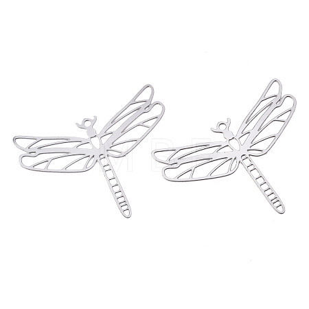 Tarnish Resistant 201 Stainless Steel Filigree Pendants X-STAS-S118-008P-1