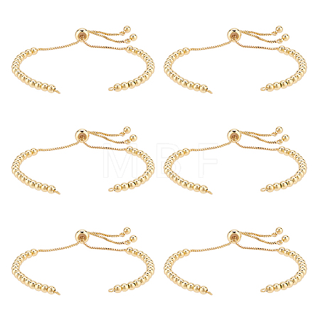 6Pcs Brass Chain Link Bracelet Making TWIR-UN0001-63-1