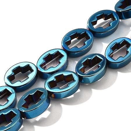 Electroplated Synthetic Non-magnetic Hematite Beads Strands G-L613-Z01-01A-1