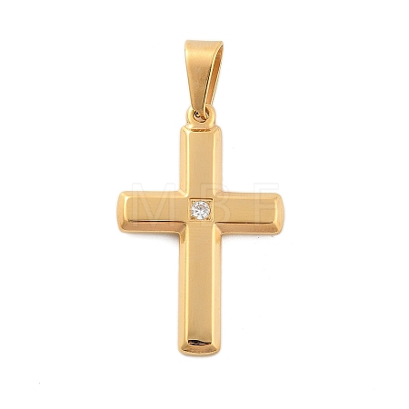 304 Stainless Steel Rhinestone Pendants STAS-G346-47B-G-1