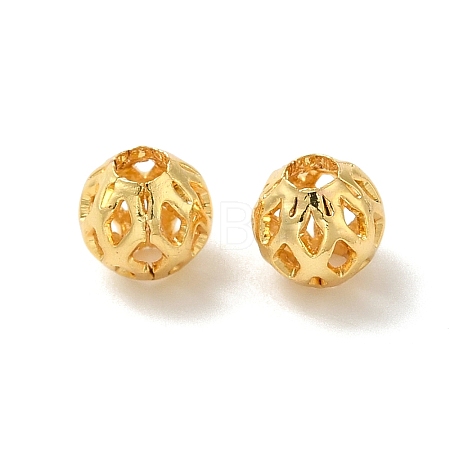 Brass Hollow Spacer Beads KK-P249-03C-G-1