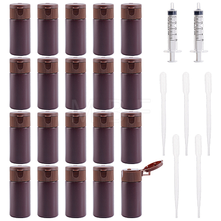 20Pcs Plastic Flip Travel Squeeze Bottles MRMJ-BC0003-57B-1