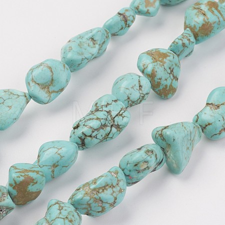 Natural Green Turquoise Beads Strands X-G-N0312-01-1