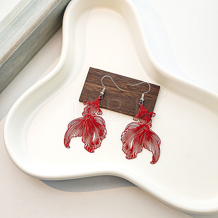 Baking Paint Iron Dangle Earrings WGA271E-03-1