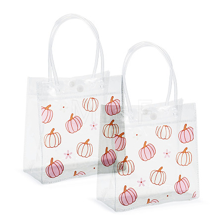 Rectangle Transparent Printed PVC Plastic Gift Tote Bags ABAG-TADJ0002-002A-1