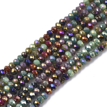 Electroplate Glass Beads Strands EGLA-S192-001A-C01-1