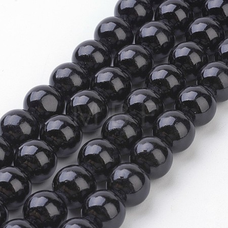 Natural Mashan Jade Round Beads Strands X-G-D263-10mm-XS32-1