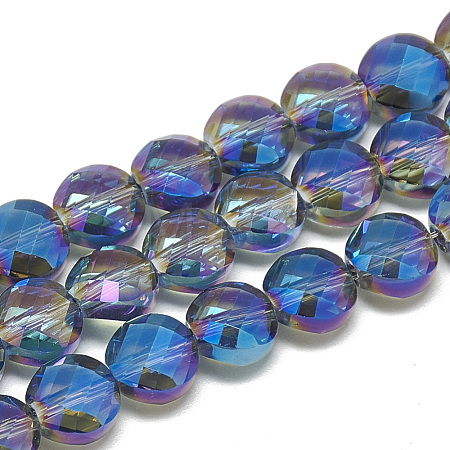 Electroplate Glass Beads Strands EGLA-Q098-A01-1