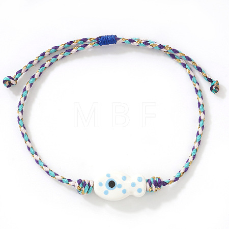 Handmade Porcelain Fish Charm Adjustabale Bracelets XD8221-5-1