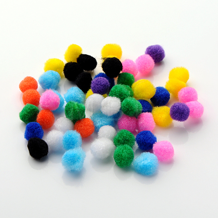 DIY Doll Craft Pom Pom Yarn Pom Pom Balls AJEW-S006-10mm-M-1