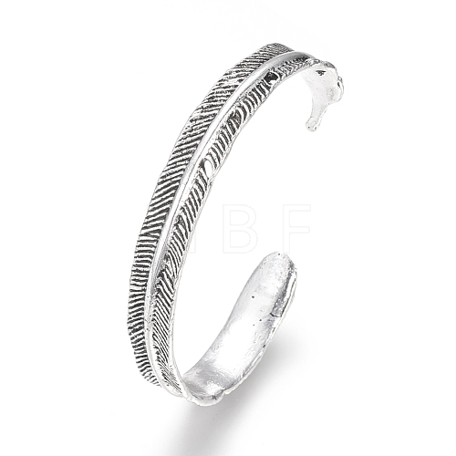 Tibetan Style Alloy Cuff Bangles BJEW-Q678-10AS-1